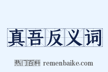 真吾反义词是什么意思的图片